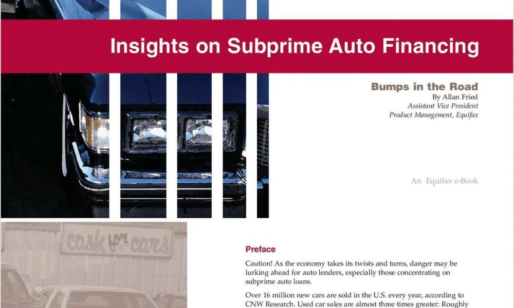 Insights on Subprime Auto Financing