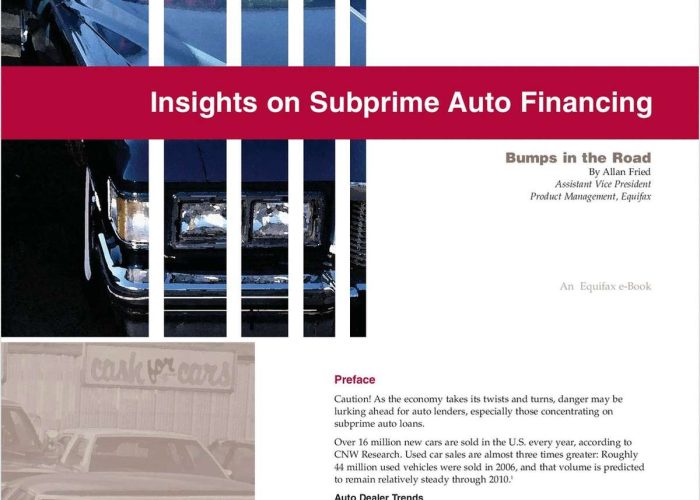 Insights on Subprime Auto Financing