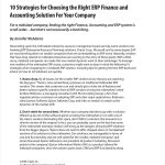 10 Strategies for Choosing the Right ERP Finance and Accounting Solution For Your Company