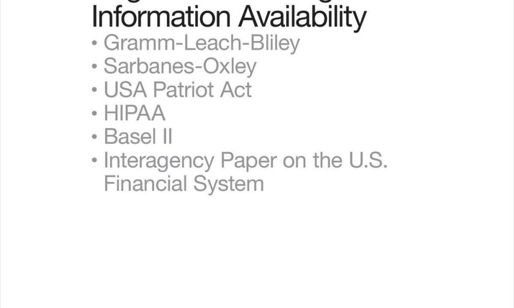 12 Complying with Financial Services Regulations Through Information Availability