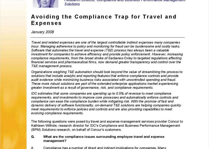 15 Avoiding the Compliance Trap for Travel and Expenses