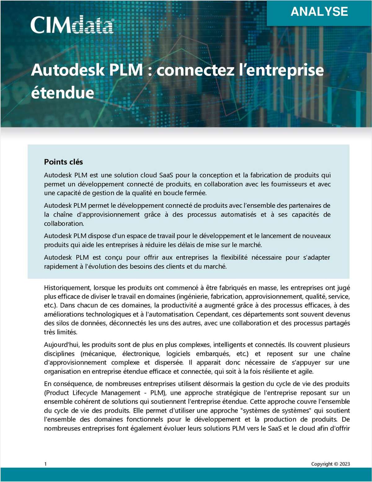 Connexion de l’entreprise étendue avec une solution cloud PLM