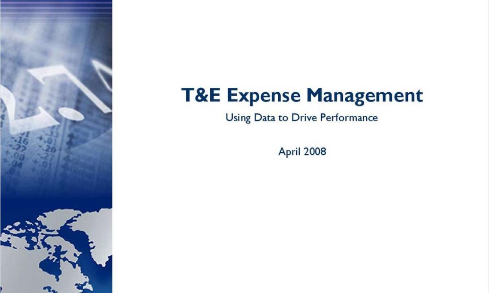 21 T&E Expense Management Using Data to Drive Performance