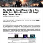 Who Will Be the Biggest Victor in the AI Wars – NVIDIA, Intel, AMD or Microsoft, AWS, Google? Nope, Channel Partners