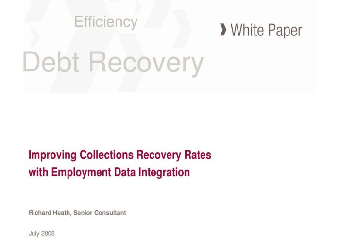 4 Improving Collections Recovery Rates with Employment Data Integration