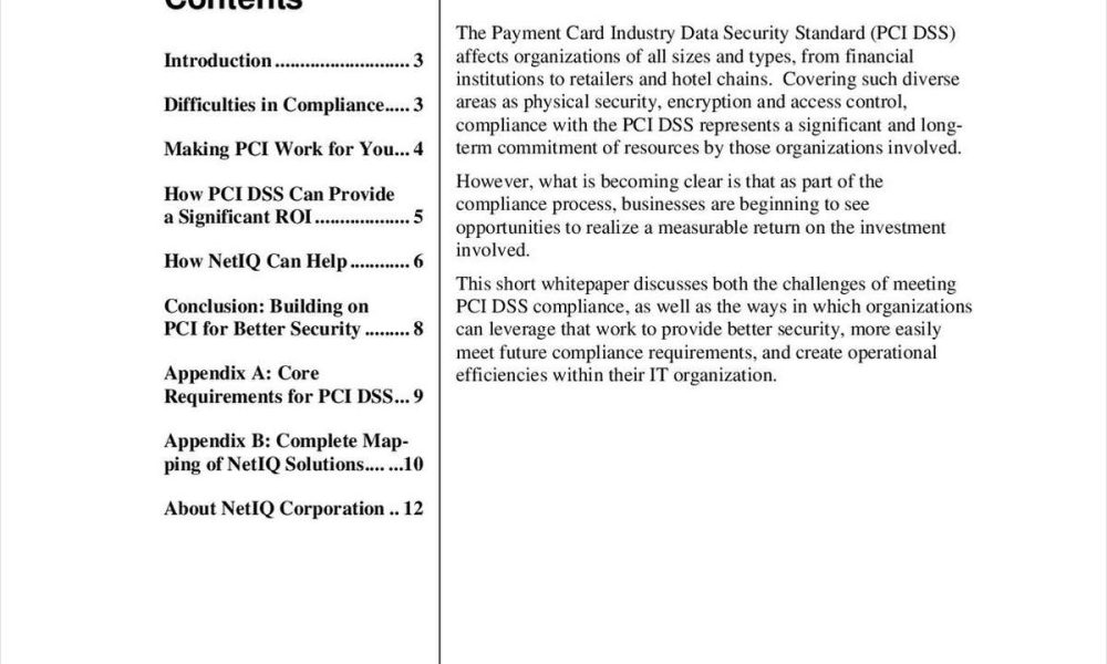 Achieving ROI from Your PCI Investment