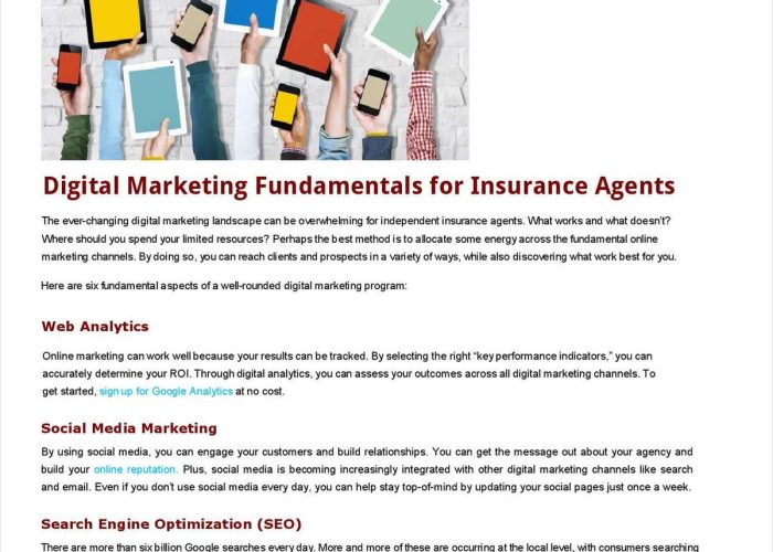 Digital Marketing Fundamentals for Insurance Agents