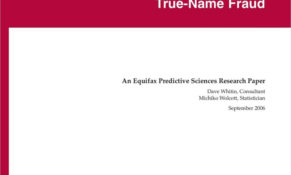 Predictive Modeling for True-Name Fraud